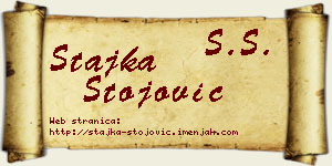 Stajka Stojović vizit kartica